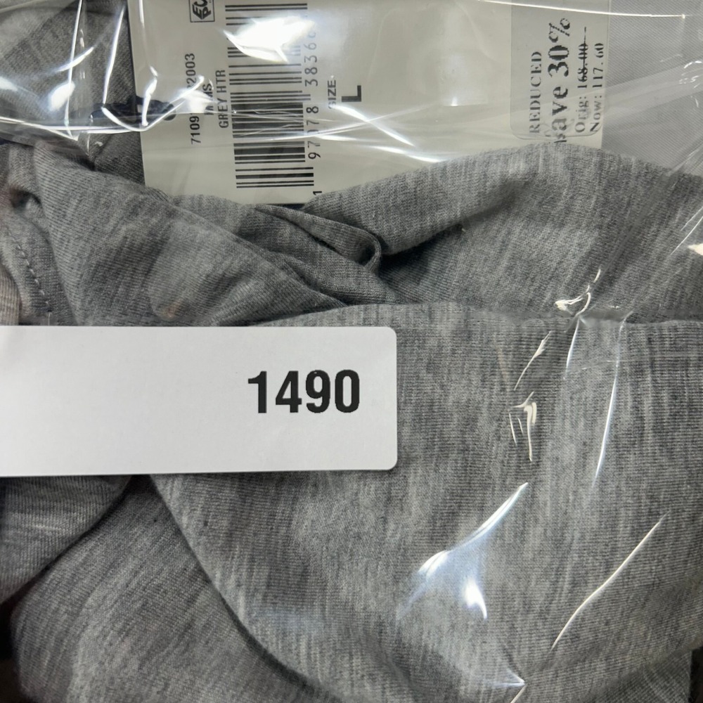 Polo Ralph Lauren Long Sleeve Polo Shirt‎ Mens Large Grey Heather Lisle NEW - Picture 8 of 8